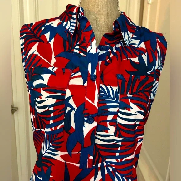 NWT! Reel Legends Womens Sleeveless Mariner Print
Red, White & Blue Dress Size M - Picture 3 of 15
